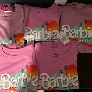 Set of 5 Barbie Shirts- Juniors Size L NWT